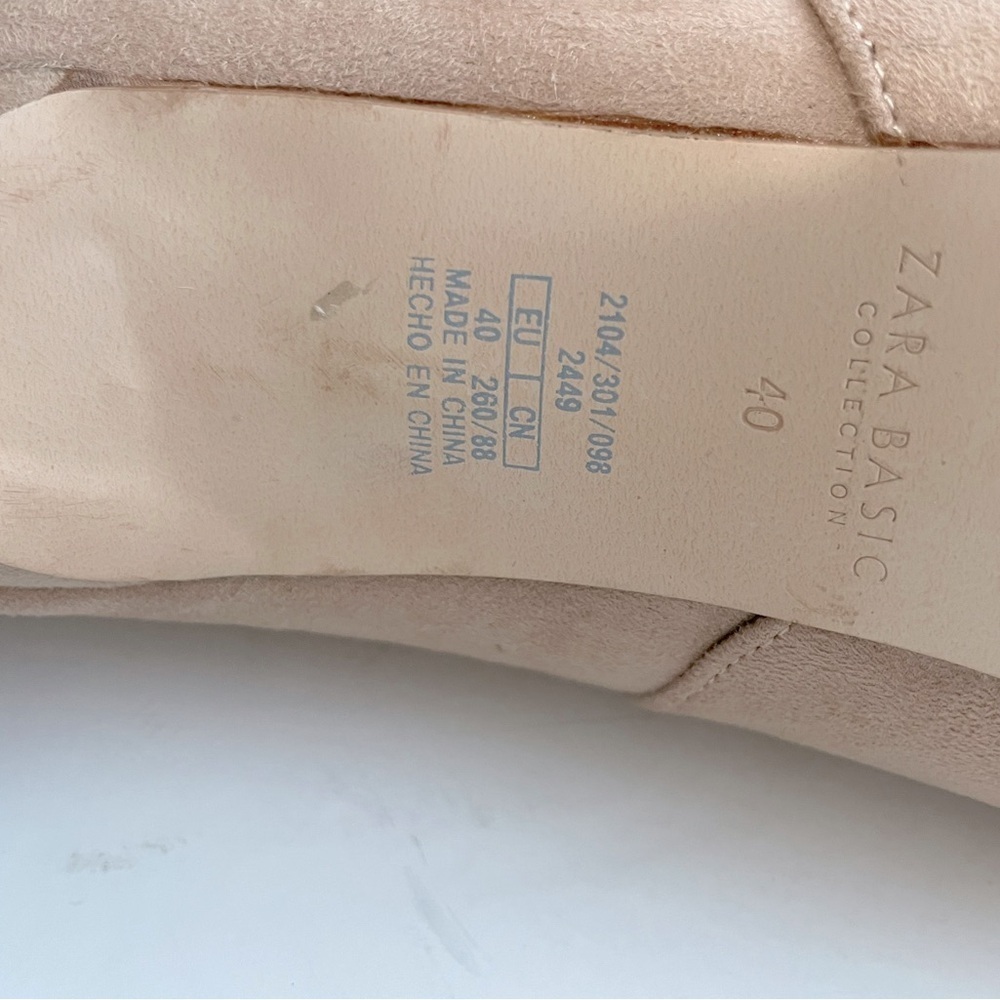 Zara Suede Slip-on Sock Heel ankle Boots - Picture 5 of 10